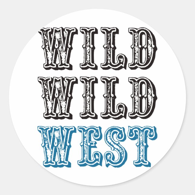 Adesivo Wild West selvagem! -Azul (Frente)
