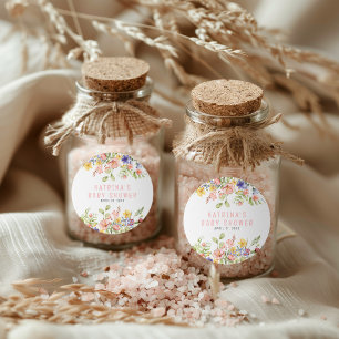 Adesivo Wildflower Boho Campo Gênero Chá de fraldas neutro