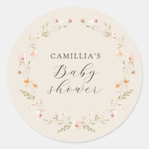Adesivo Wildflower Boho Floral Chá de fraldas