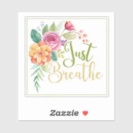 Adesivo Wildflower Breathe Custom-Cut Vinyl Sticker