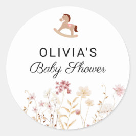 Adesivo Wildflower Chic Floral Boho White Foto Bem-vinda