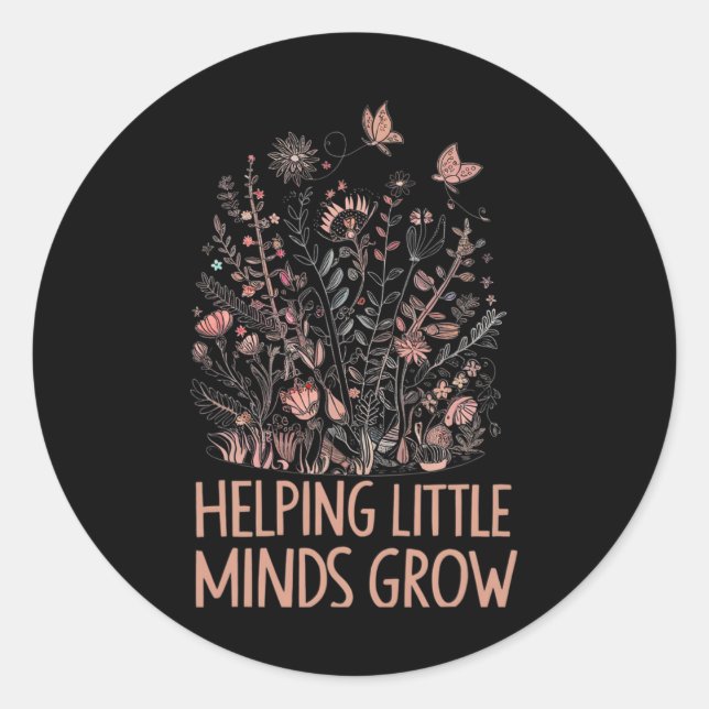 Adesivo Wildflower Helping Little Minds Grow Teacher Back  (Frente)
