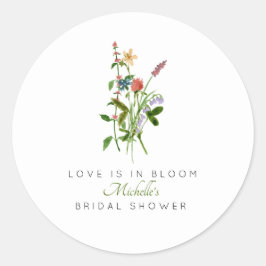 Adesivo Wildflower Love está em Bloom Chá de panela