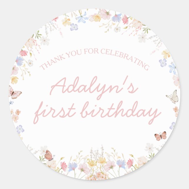 Adesivo Wildflower não é maravilhosa. (Frente)