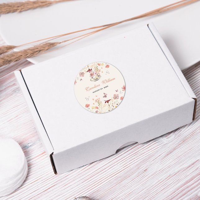 Adesivo Wildflower um bebê está fazendo chá de fraldas de  (Criador carregado)