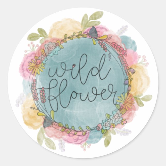 Adesivo Wildflower Wreath Floral (Frente)