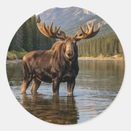 Adesivo Wildlife Moose Mountain River 
