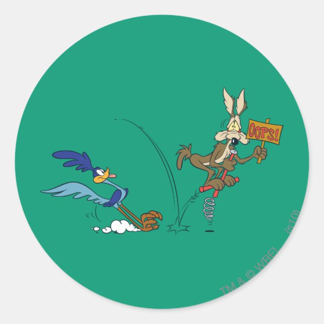 Adesivo WILE E. COYOTE™ e ROAD RUNNER™ Cangambá de Mola (Frente)