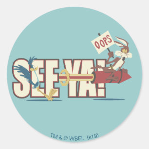 Adesivo WILE E. COYOTE™ Rocketing Past ROAD RUNNER™