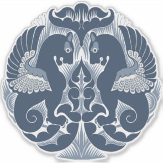 Adesivo William De Morgan Blue Griffins Vinyl Sticker