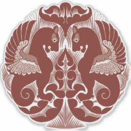Adesivo William De Morgan Red Griffins Vinyl Sticker
