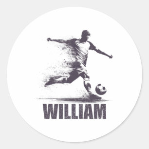 Adesivo William Futebol Meninos Personalizado Primeiro Nom