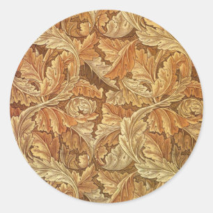 Adesivo William Morris Acanthus Marrom Folhas de Outono