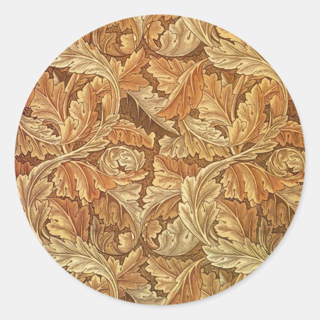 Adesivo William Morris Acanthus Marrom Folhas de Outono (Frente)