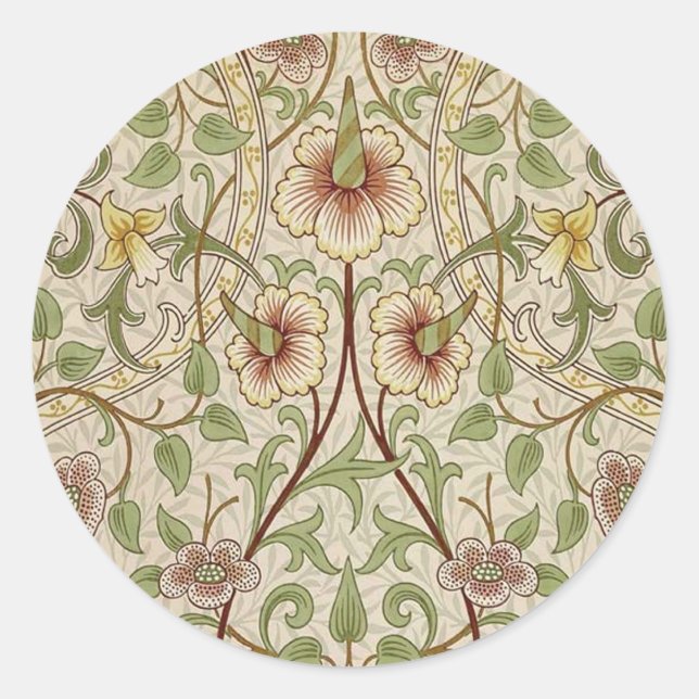 Adesivo William Morris Daffodil Classic Flower Wallpaper (Frente)