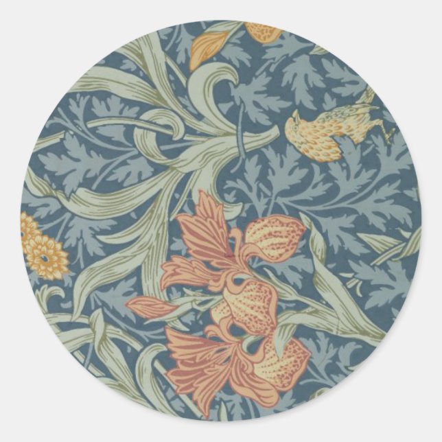 Adesivo William Morris Decorative Art Iris Pattern (Frente)