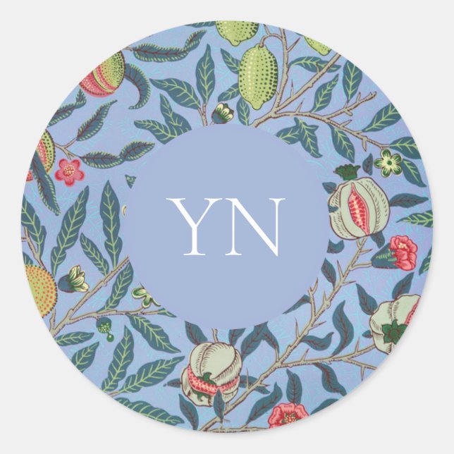 ADESIVO WILLIAM MORRIS ENVELOPE POMEGRANATO DE SELO PADRÃO (Frente)