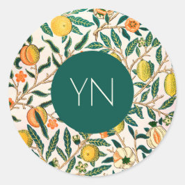 ADESIVO WILLIAM MORRIS ENVELOPE SEAL "POMEGRANATOS AMARELO