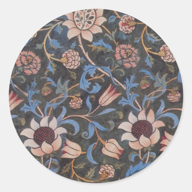 Adesivo William Morris Evenlode Textile Floral Art (Frente)