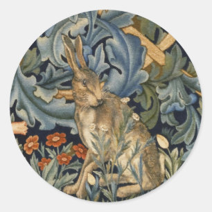 Adesivo William Morris Forest Rabbit Arte Floral Nouveau
