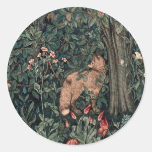 Adesivo William Morris Greenery Fox Willife