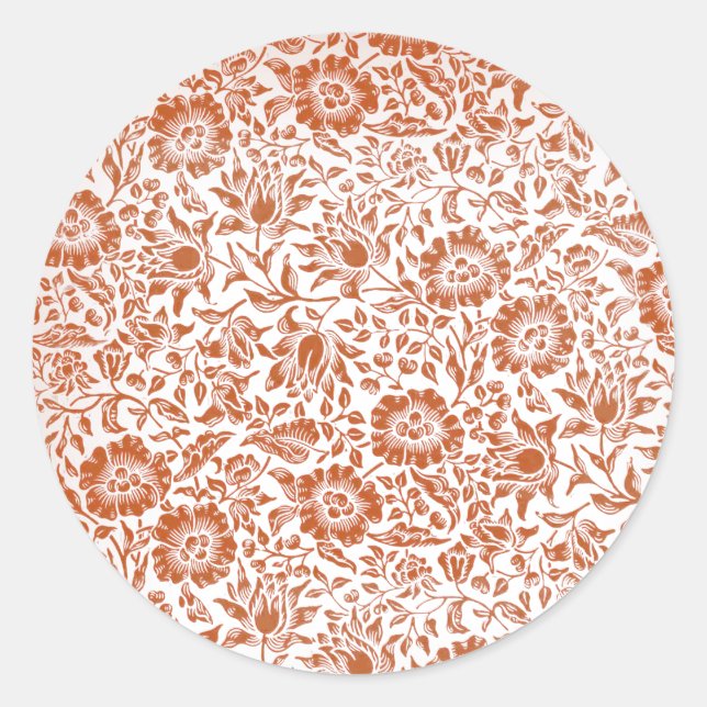 Adesivo William Morris Mallow Floral Wallpaper Design (Frente)