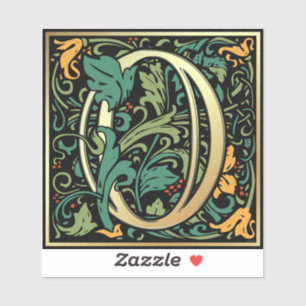 Adesivo William Morris Numeral Número 0