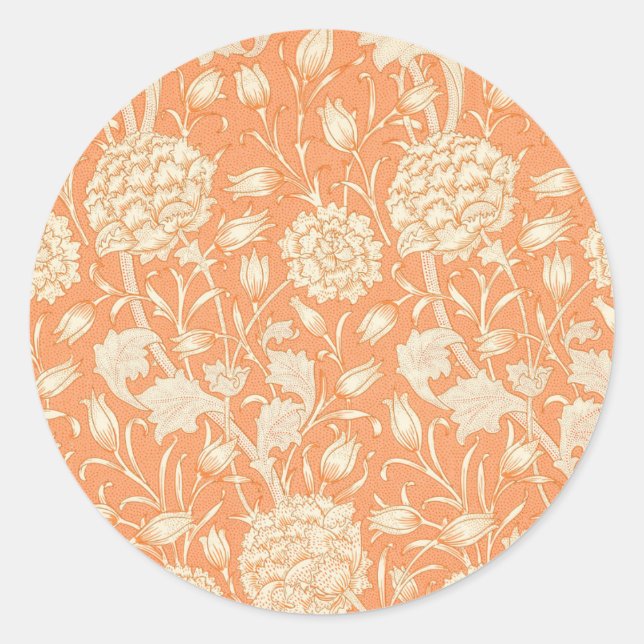 Adesivo William Morris Orange Floral (Frente)