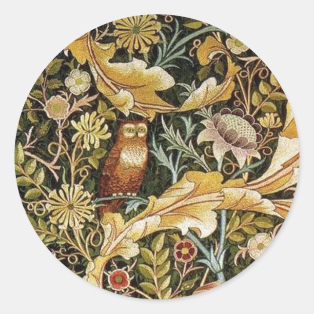 Adesivo William Morris Owl an Acanthus (Frente)