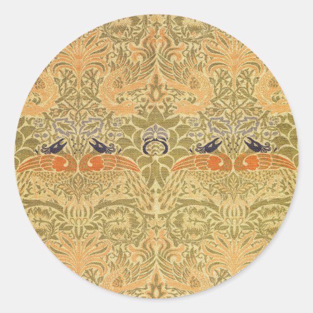 Adesivo William Morris Peacock & Dragon Arts & Artesanatos (Frente)