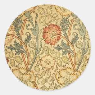 Adesivo William Morris Pink Rose Flower Wallpaper Padrão