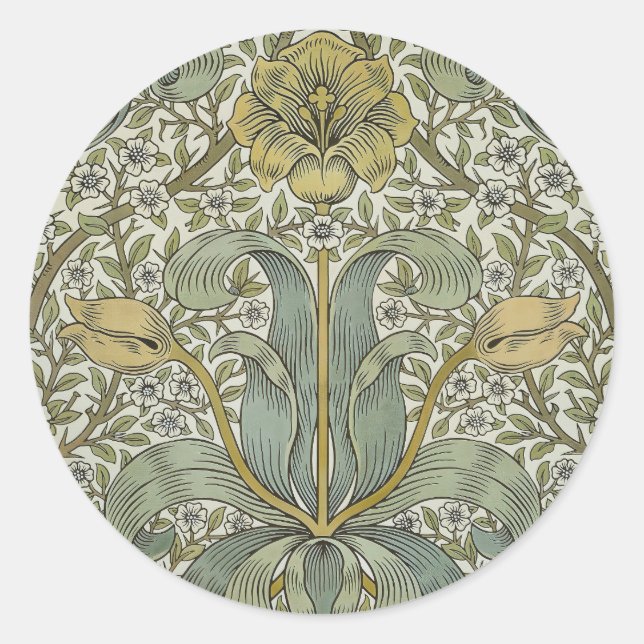 Adesivo William Morris Primavera Thicket Classic Pattern (Frente)