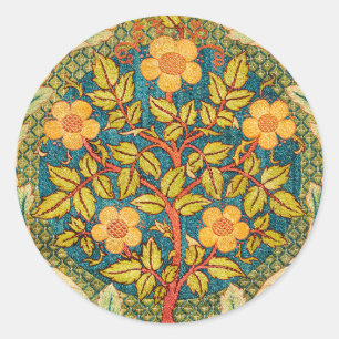 Adesivo William Morris Rosa Wreath: Artes e Artesanatos Cl