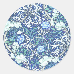 Adesivo William Morris Seaweed Blue Pattern