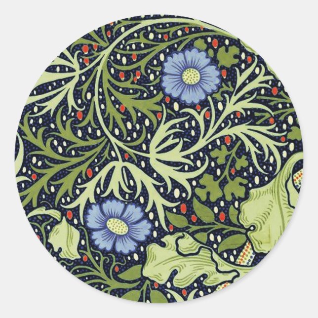 Adesivo William Morris Seaweed Flor Antiquado (Frente)