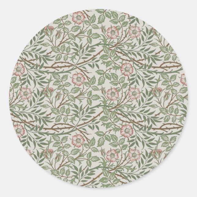 Adesivo William Morris Sweetbriar Floral Art Nouveau (Frente)