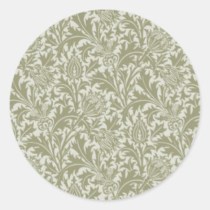 Adesivo William Morris Thistle Sage - Padrão Verde