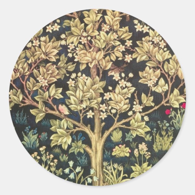 Adesivo William Morris Tree Of Life Vintage Pre-Raphaelite (Frente)