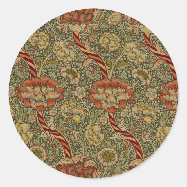 Adesivo William Morris Wandle English Floral Damask Design (Frente)