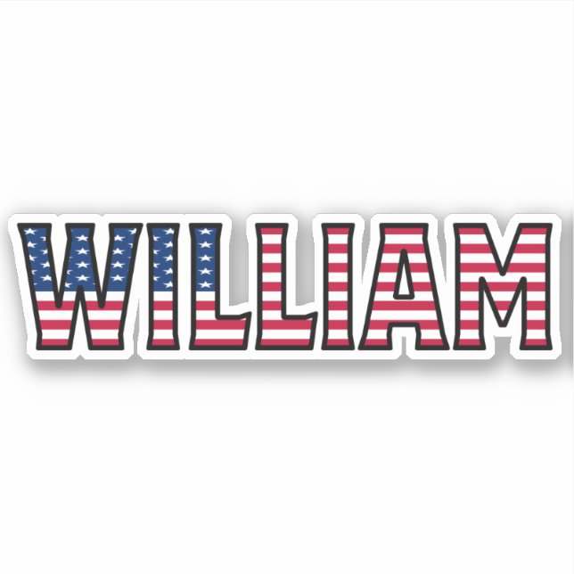 Adesivo William Name Vorname USA Sticker Stickerset (Frente)