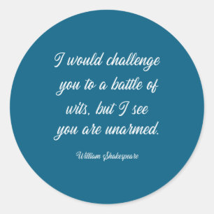 Adesivo William Shakespeare Batalha De Inteligência Litera