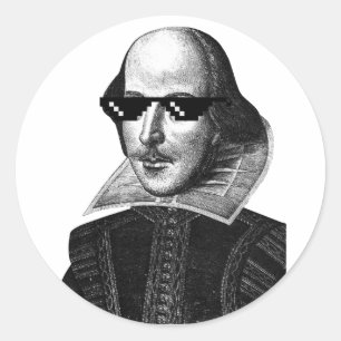 Adesivo William Shakespeare De Óculos De Sol
