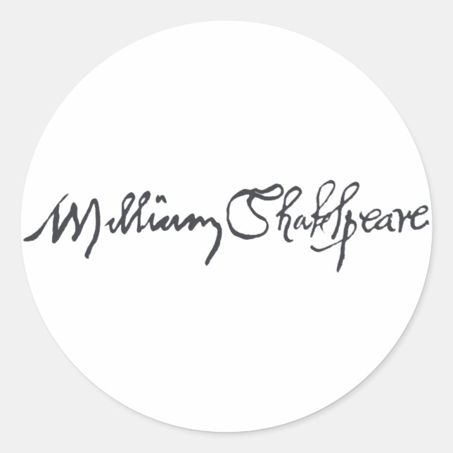 Adesivo William Shakespeare Signature (Frente)
