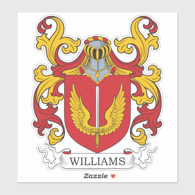 Adesivo Williams Family Crest (Folha)