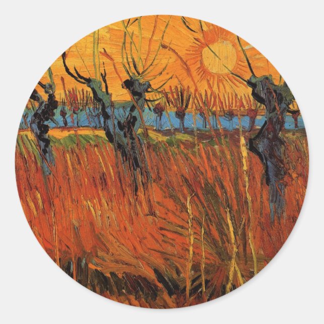 Adesivo Willows no Sunset por Vincent van Gogh (Frente)