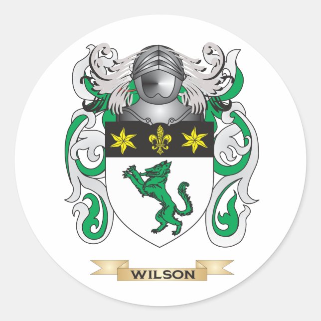 Adesivo Wilson Family Crest (Casaco de Armas) (Frente)