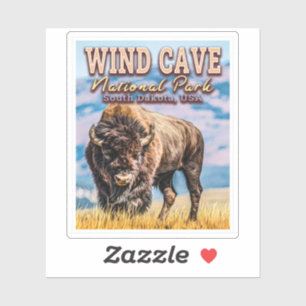 ADESIVO WIND CAVE NATIONAL PARK - SUL DAKOTA EUA