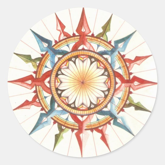 Adesivo wind rose, compass (Frente)