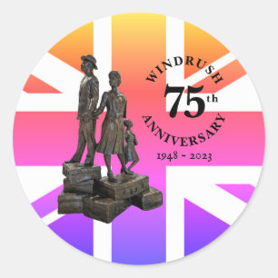 Adesivo Windrush 75º Aniversário Statue Union Jack