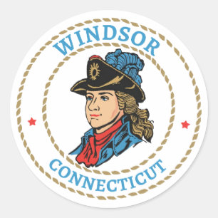 Adesivo Windsor Connecticut Colonial